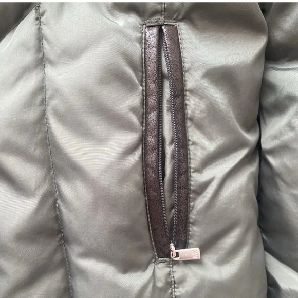 Michael Michael Kors Womens Green Down Filled Puffer Jacket Size Medium - Picture 4 of 7